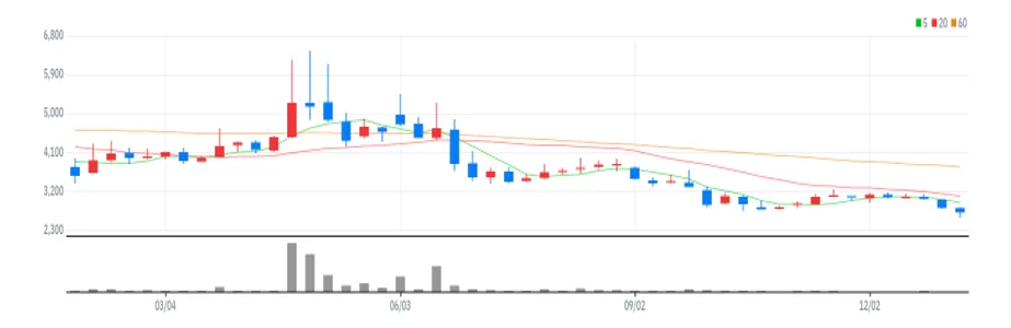 이지홀딩스 주봉
