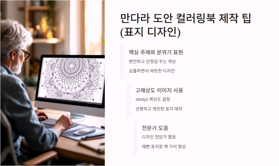 만다라 도안 컬러링북 제작 팁 (표지 디자인)