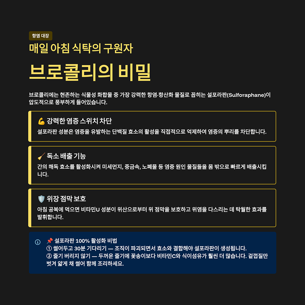 매일 아침 식탁의 구원자, 항염 대장 '브로콜리'