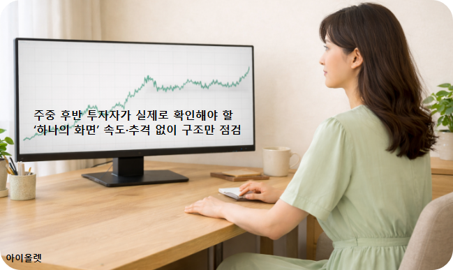 주중 후반, 가격이 아니라 &lsquo;유지되는 구조&rsquo;를 확인하는 화면