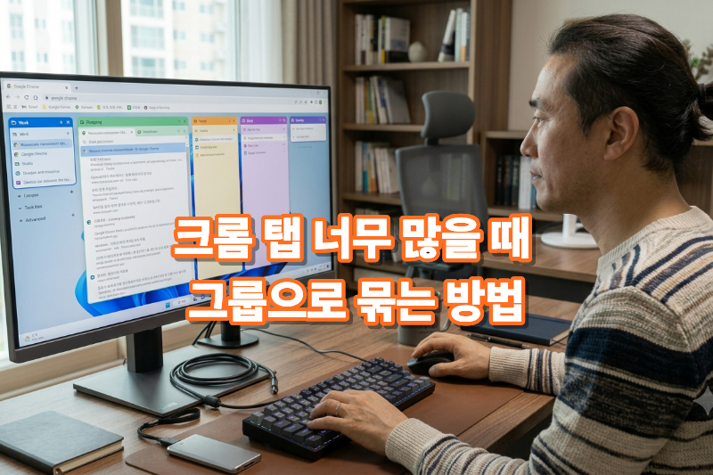 크롬 브라우저에서 여러 탭을 그룹으로 묶어 정리하는 방법