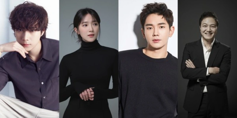 드라마 낮에 뜨는 달에 출연하는 주연 배우 김영대&#44; 표예진&#44; 온주완&#44; 정웅인 메인 프로필 사진