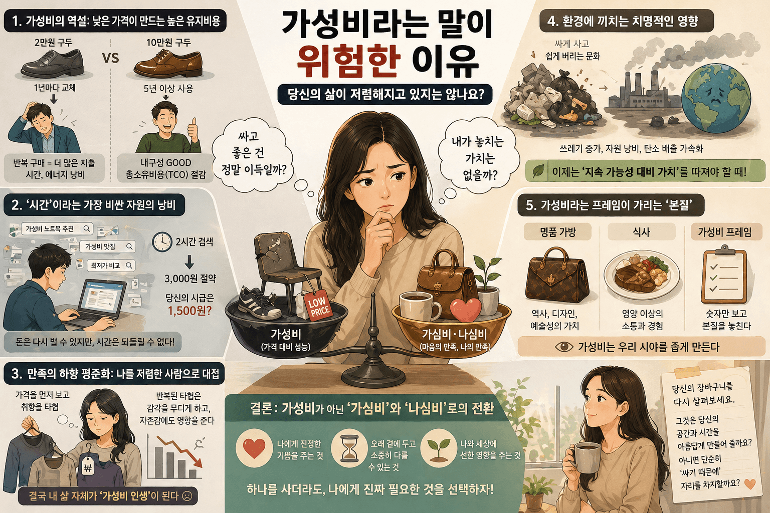 가성비에 집착하면 생기는 일 당신의 삶이 저렴해진다