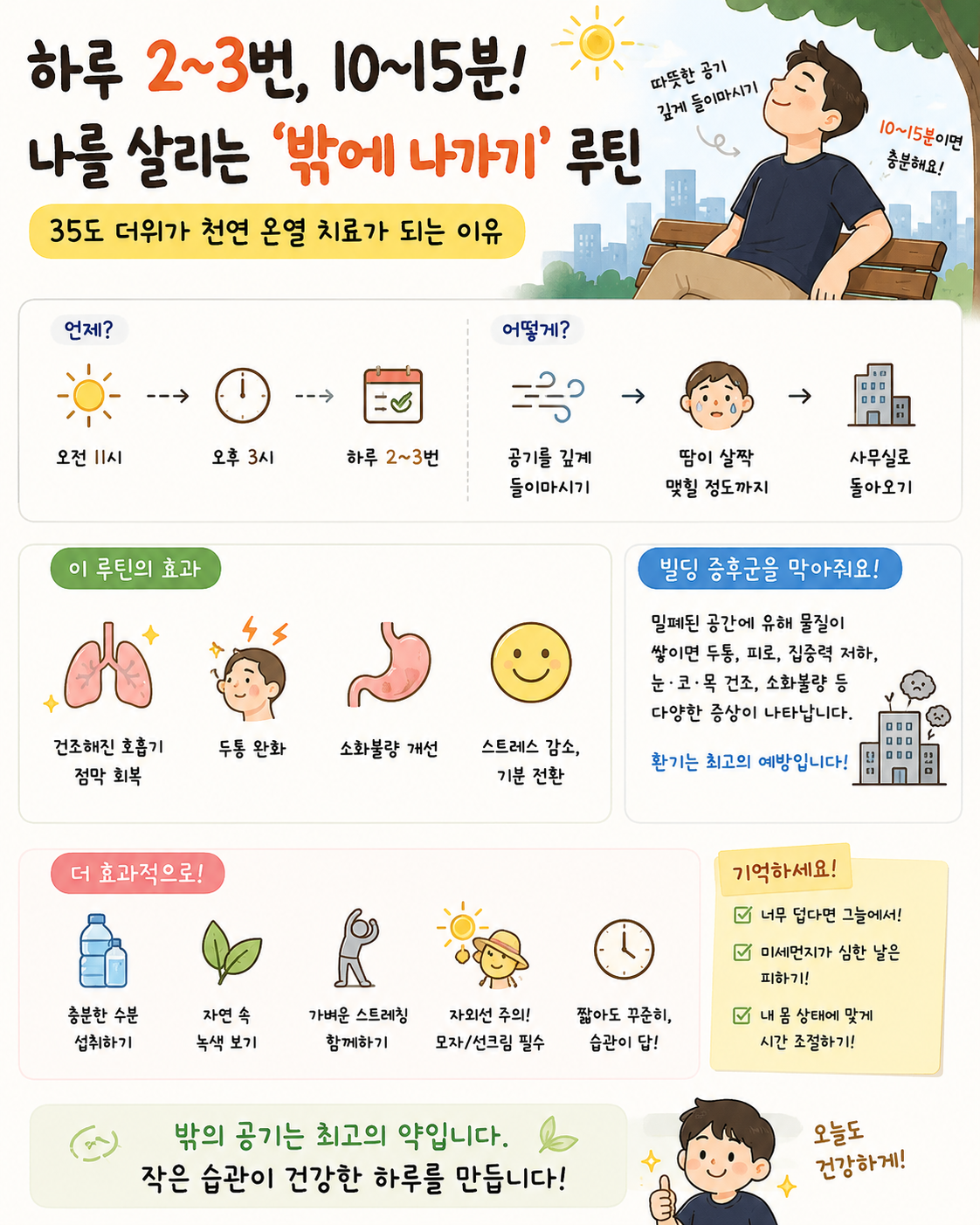 빌딩 증후군을 예방 하는 루틴 정리
