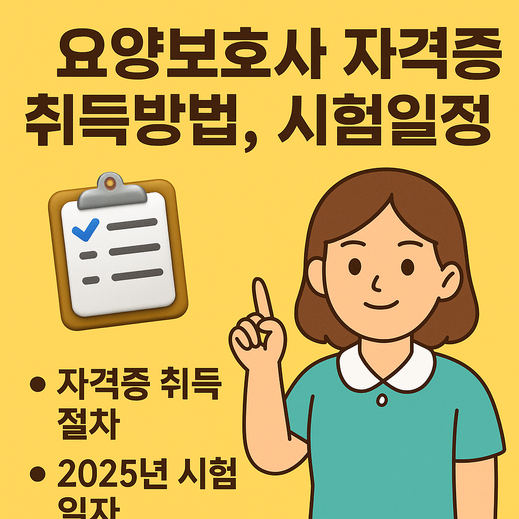 요양보호사 자격증 취득방법 및 시험일정