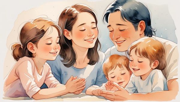 ENFJ 부모는 자녀의 감정에 누구보다 민감하며, 따뜻한 관심과 진심 어린 배려로 관계를 이끌어갑니다에 관한 그림