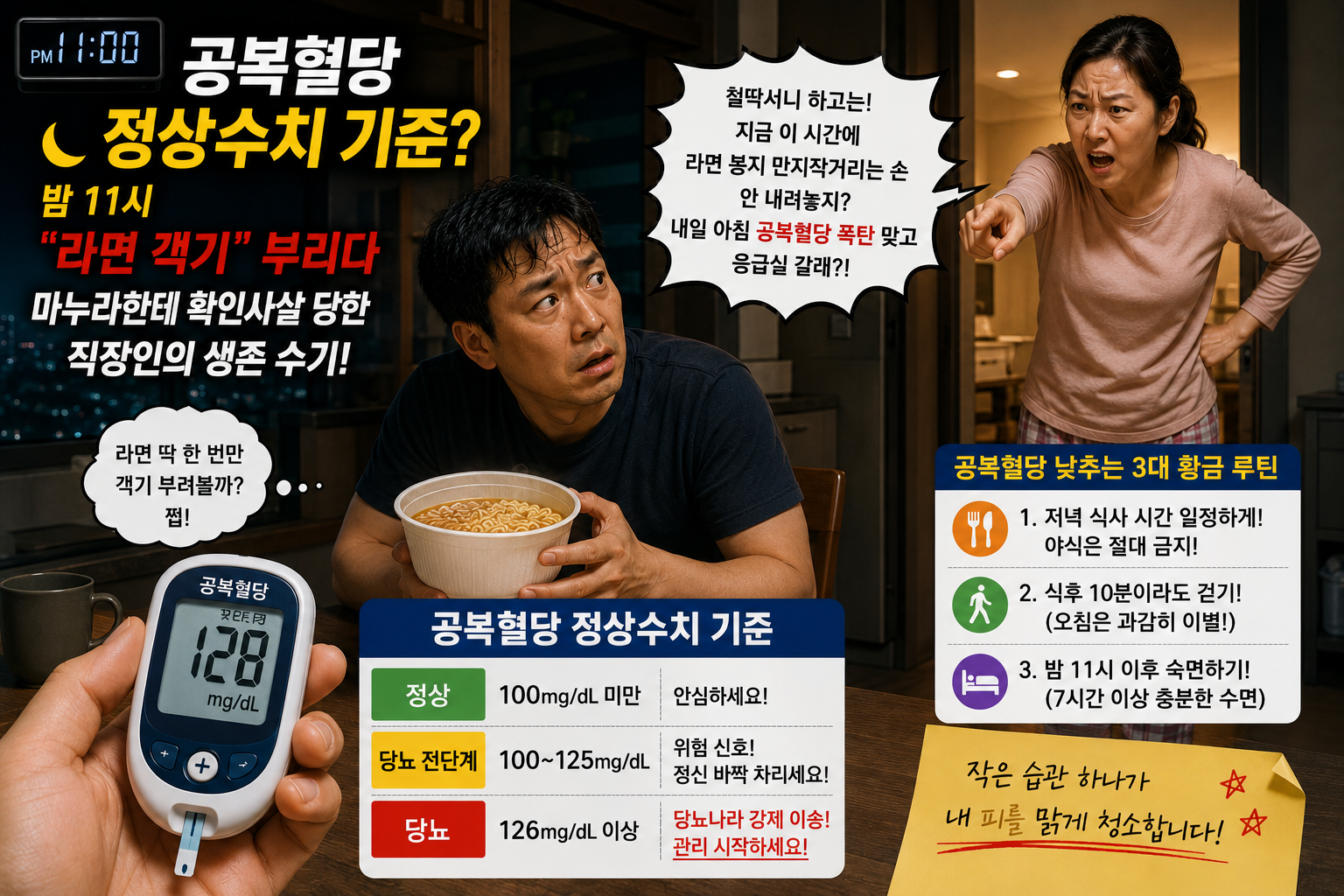공복혈당과 야식의 딜레마