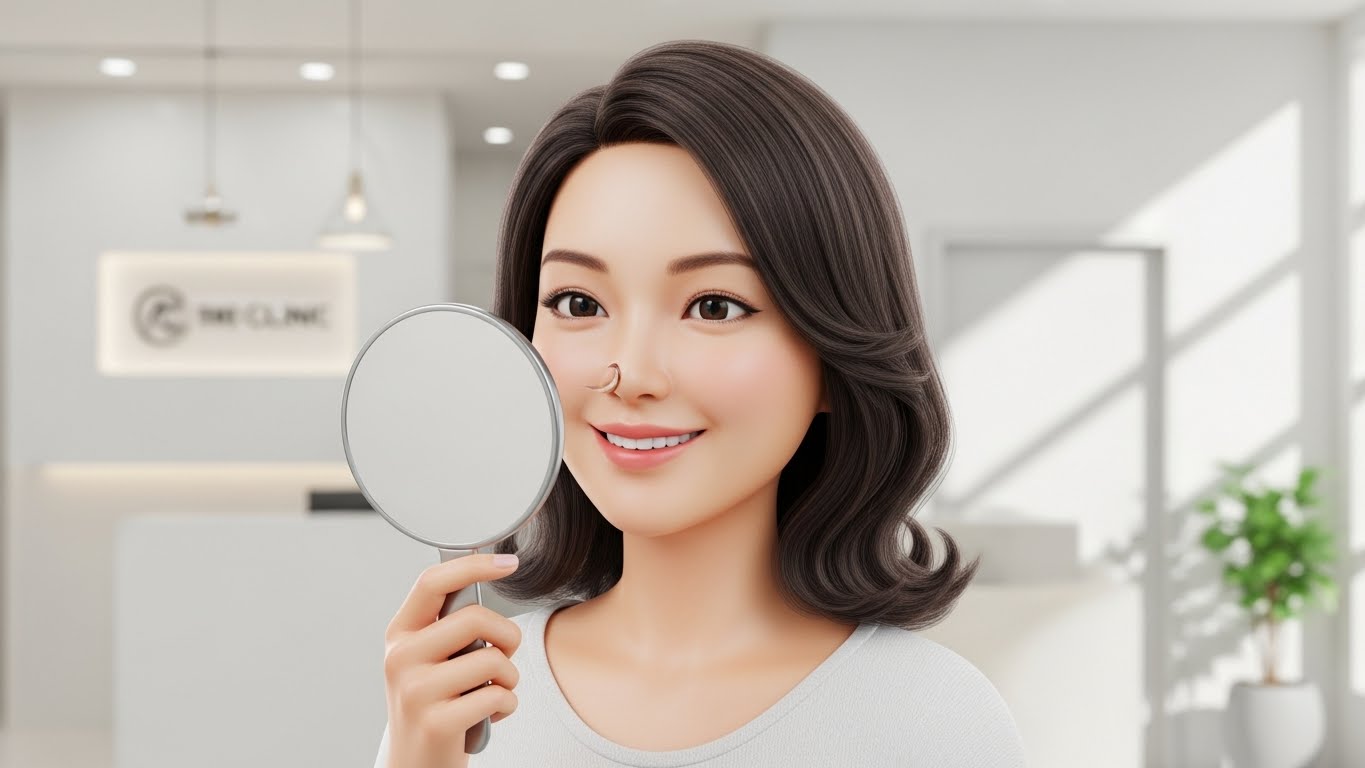 1개월 차: 큰 붓기가 빠지고 드러나는 라인