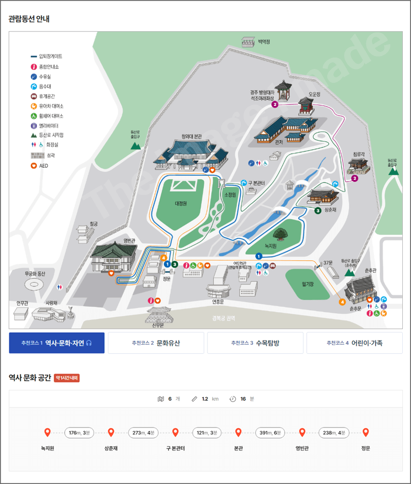 청와대동선안내역사문화