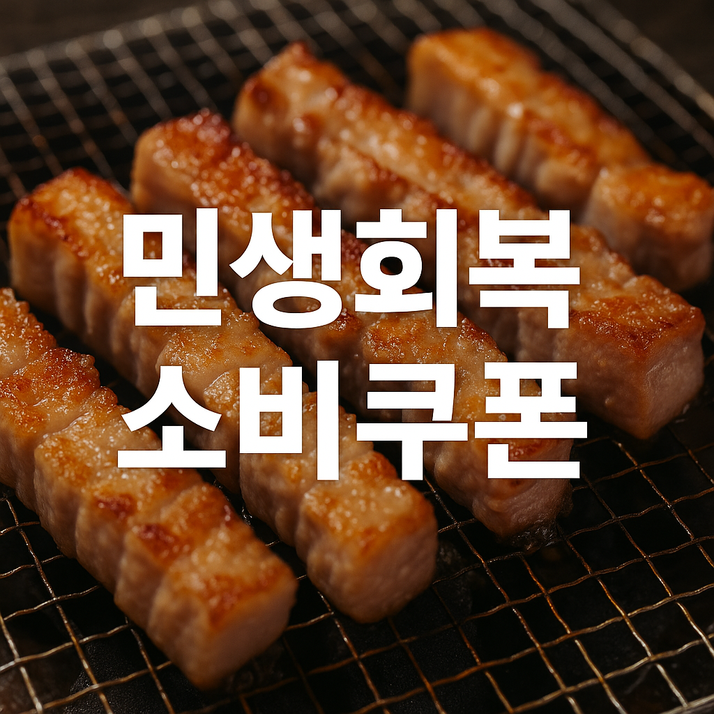 2025 민생회복 소비쿠폰 신청 방법 총정리