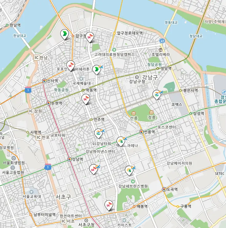 강남 24시 주유소 위치