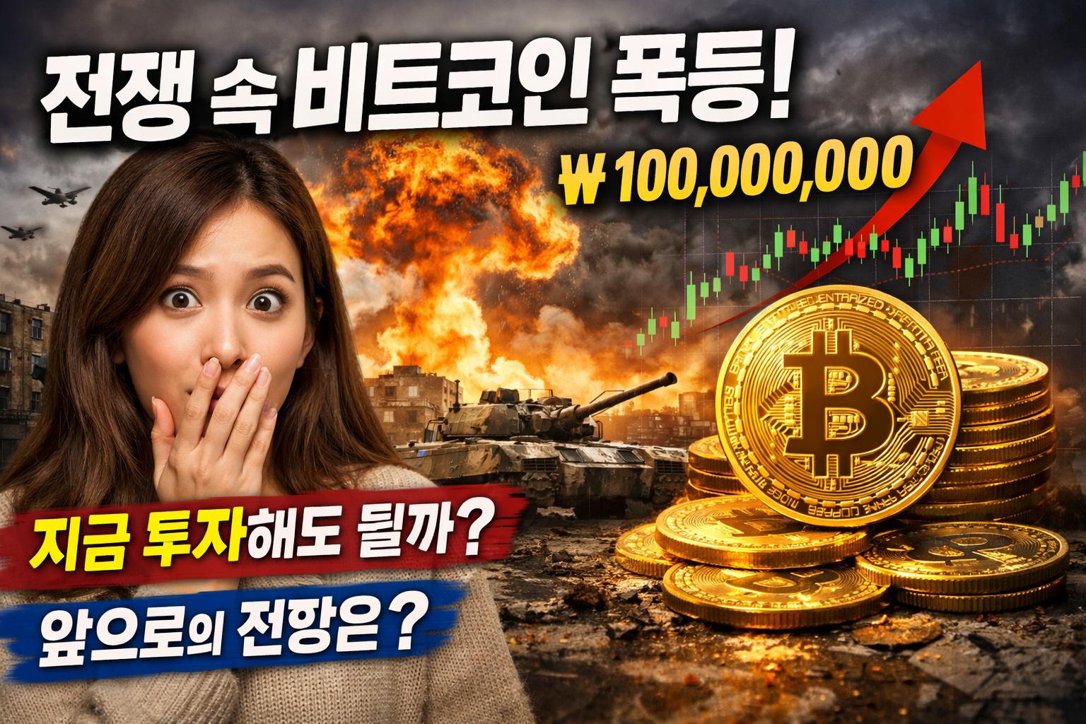 전쟁 속 비트코인 시세 급등, 지금 투자해도 될까? 비트코인 전망 총정리