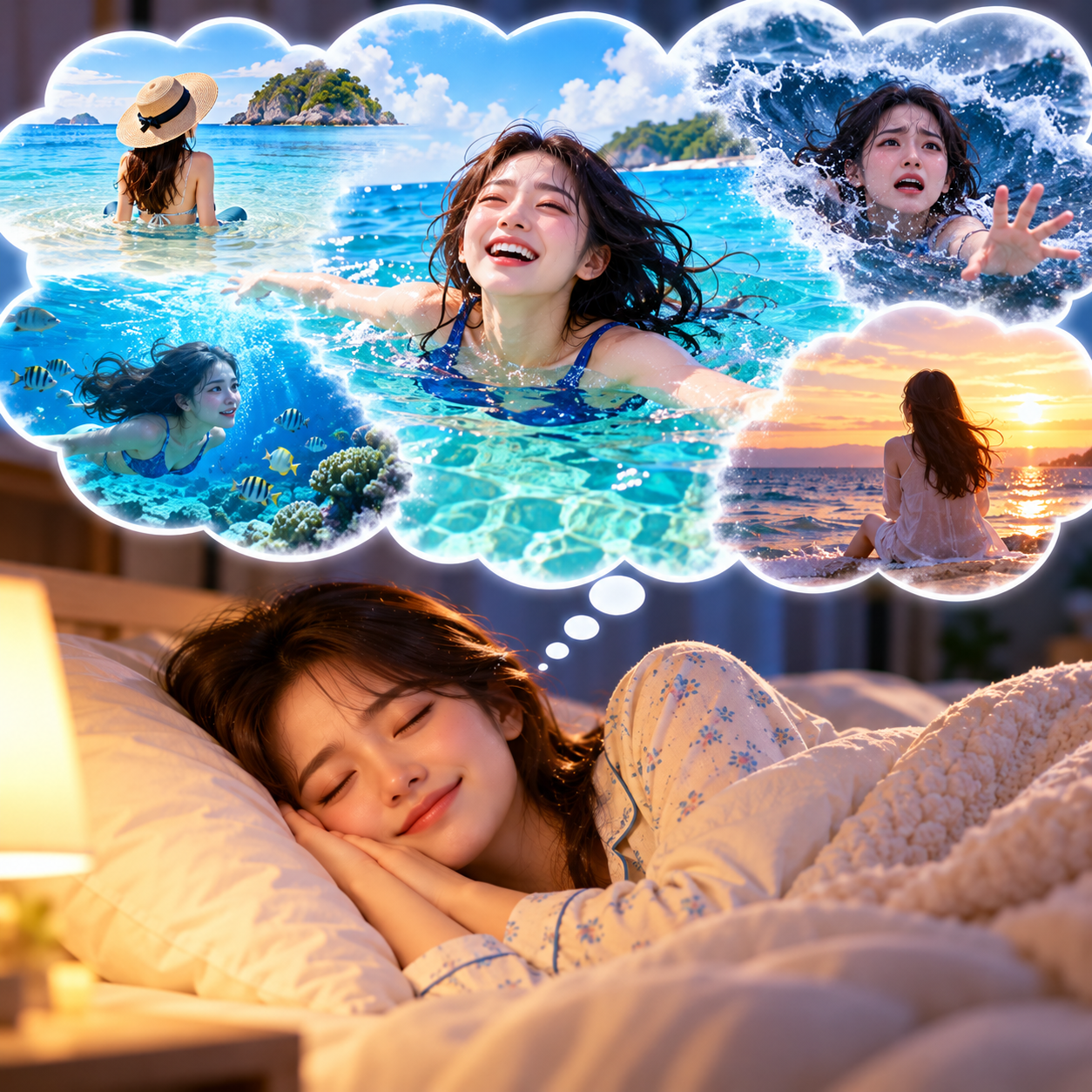바다에서 수영하는 꿈