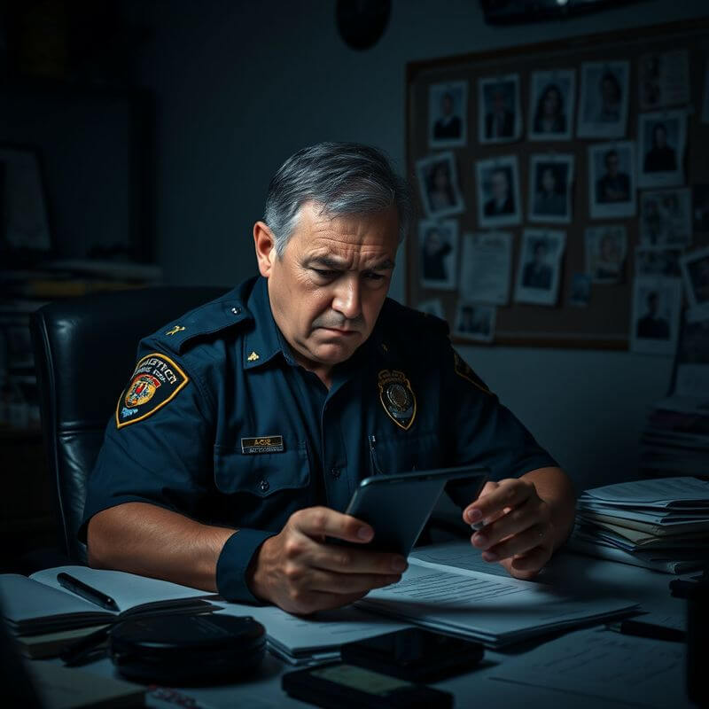 난감해 하는 수사관