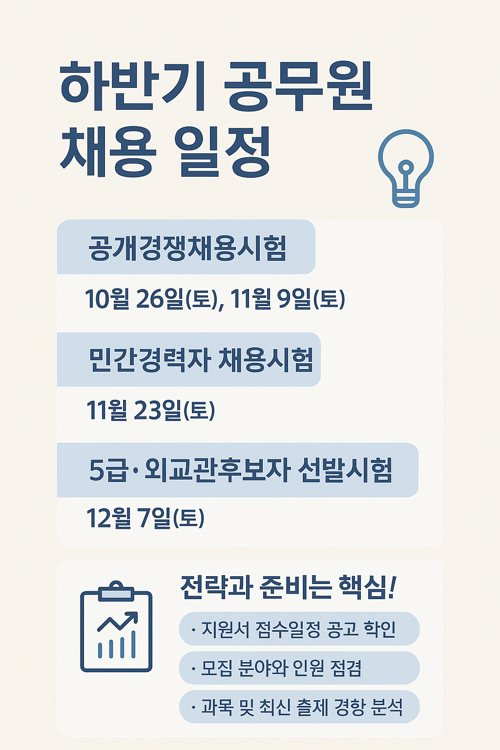 왜 지금 '하반기 공무원 일정'을 챙겨야 하나요?