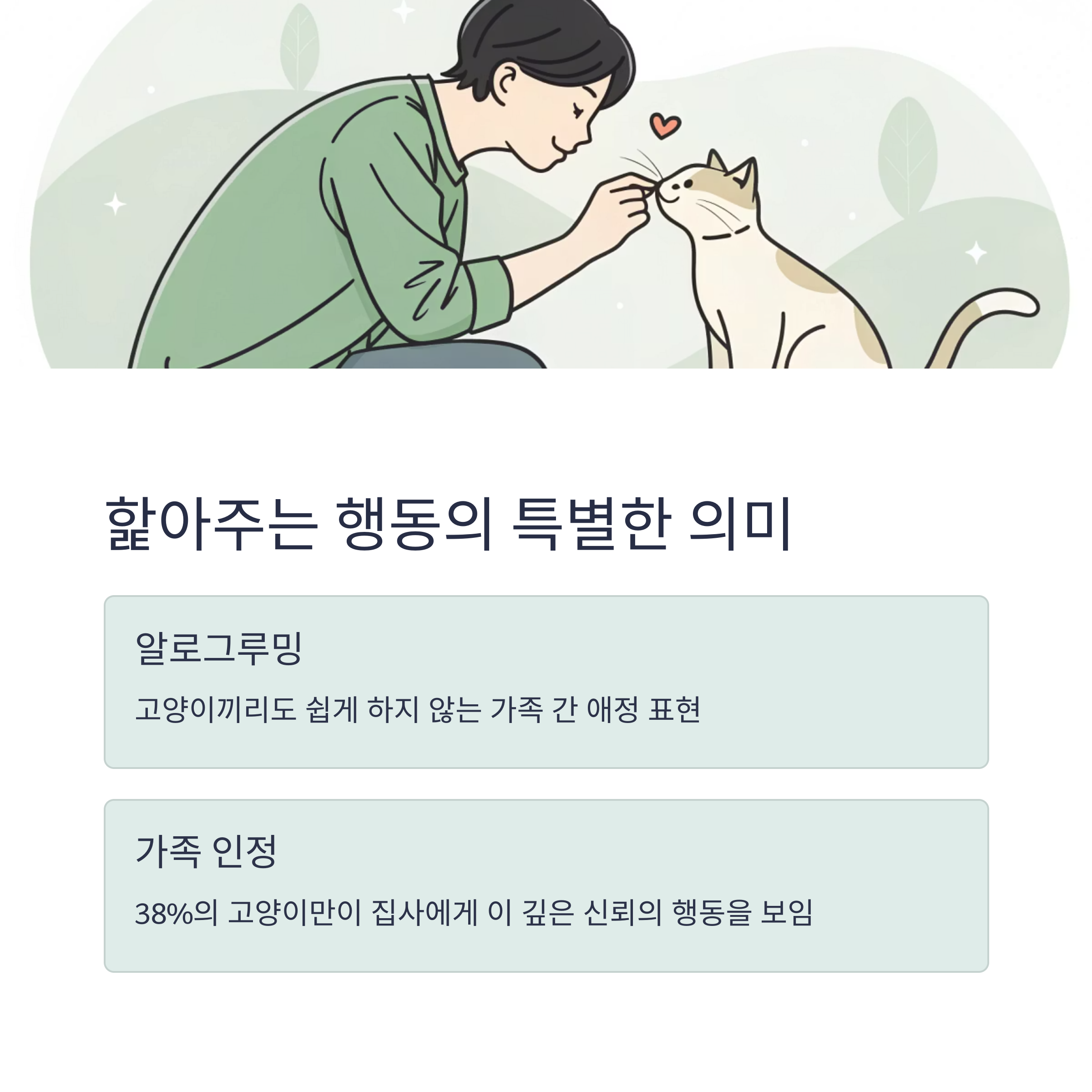 핥아주는 행동의 특별한 의미