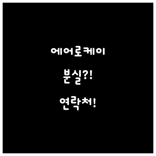 에어로케이항공 유실물 분실 시 공항 ..