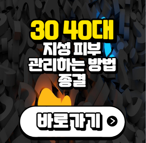 30-40대-지성-피부-관리-방법