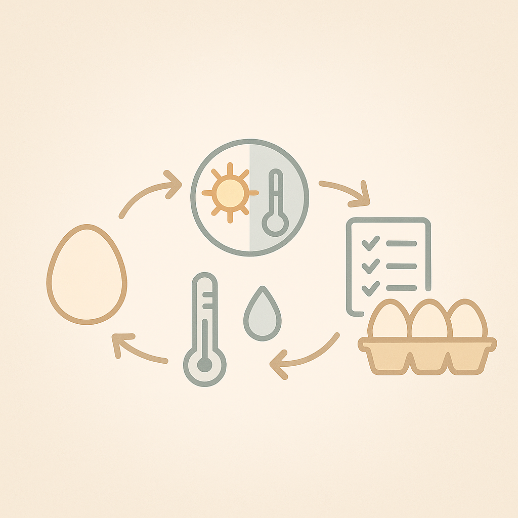 로컬 유정란 농가가 관리하는 하루 산란 주기 관찰 일지