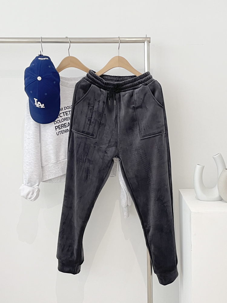 IMI 코듀로이 융기모 밴딩 조거팬츠