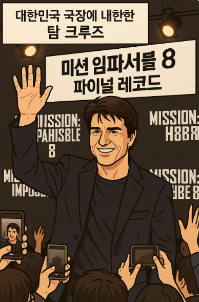 탐크루즈 내한 캐리커쳐