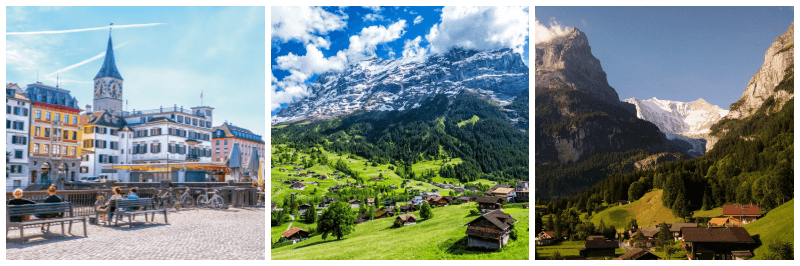 취리히, 인터라켄, 그린델발트 사진