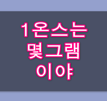 1온스는-몇그램-인가?