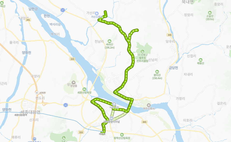 여주-974-1번-버스-노선-지도