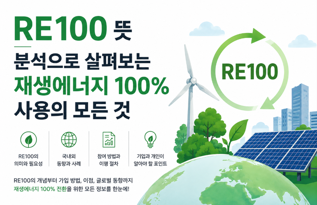 RE100 뜻과 재생에너지 100% 사용 방법, 3분이면 완벽 이해