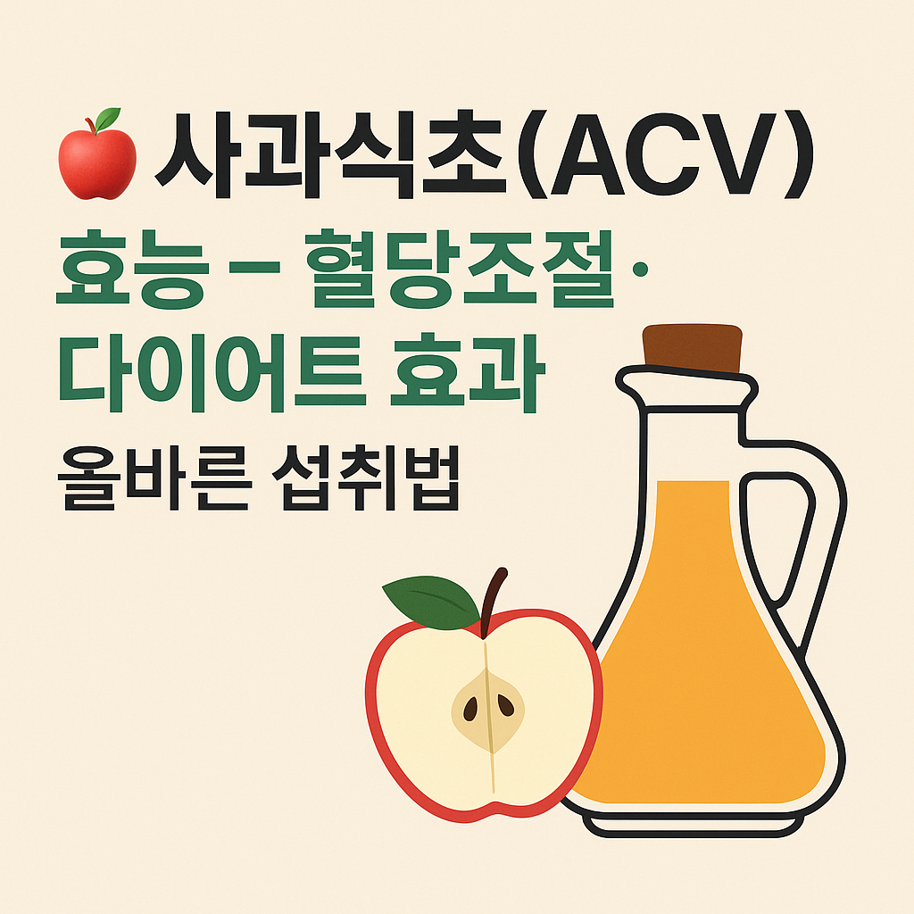 사과식초(ACV) 효능 – 혈당조절·다이어트 효과와 올바른 섭취법