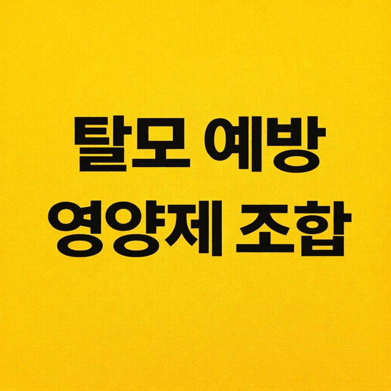 탈모 예방 영양제 조합