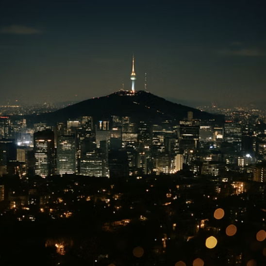 서울 야경 명소, 세실마루전망대에서 보는 덕수궁과 시청의 밤