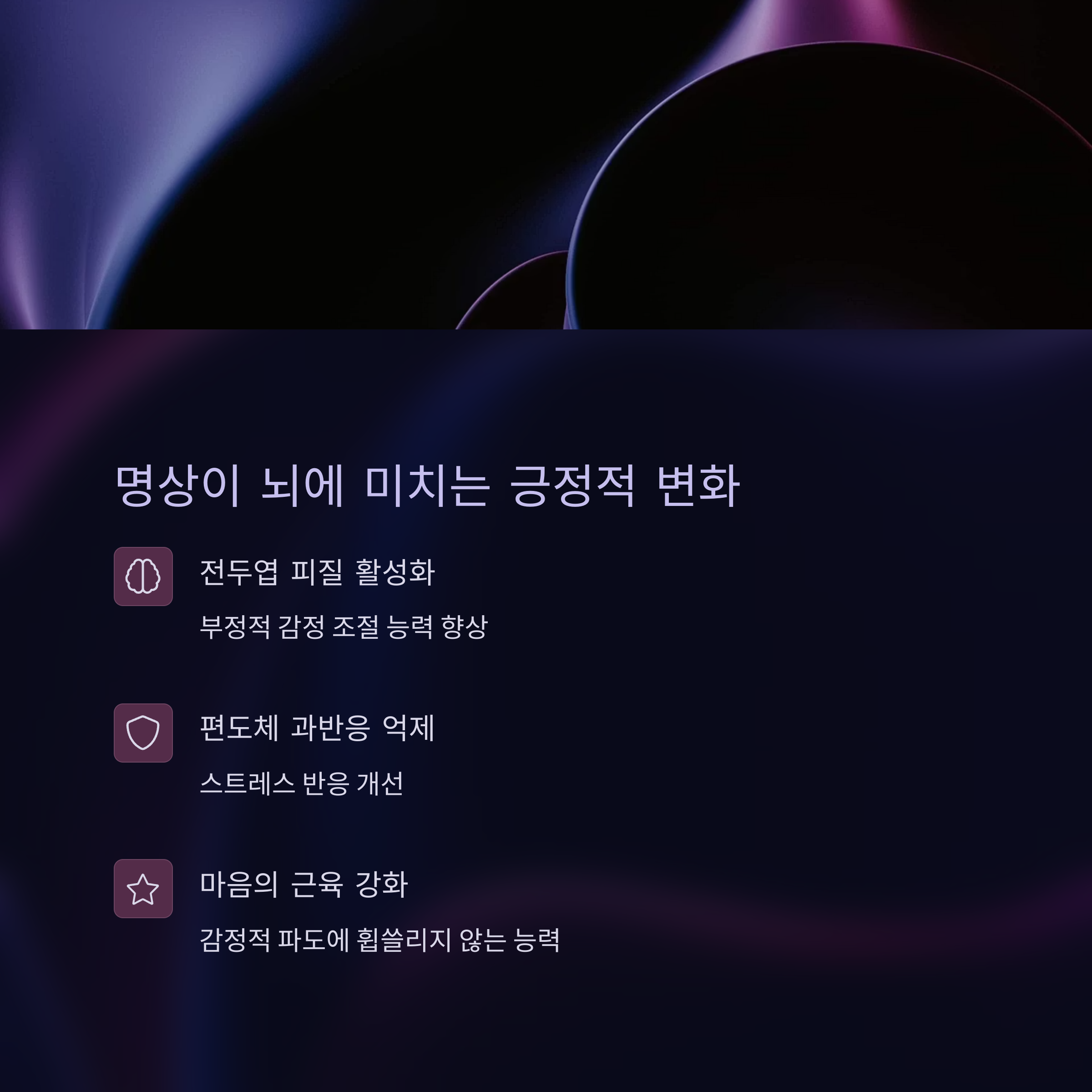 명상이 뇌에 미치는 긍정적 변화