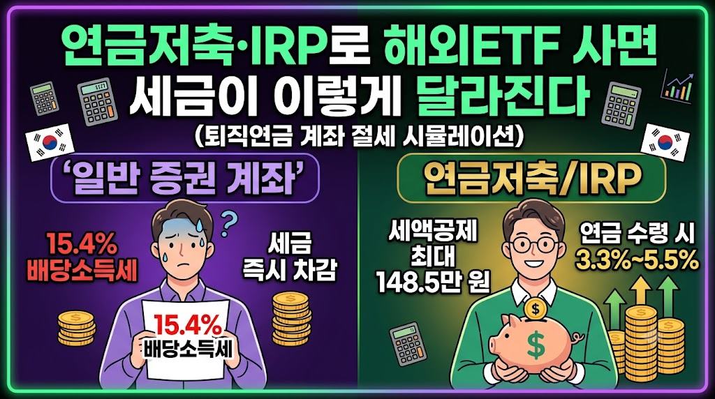 연금저축·IRP로 해외ETF 사면 세금이 이렇게 달라진다