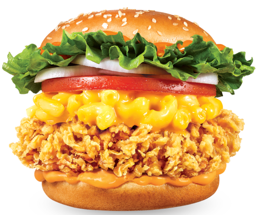 맥앤치즈가 듬뿍들어간 버거