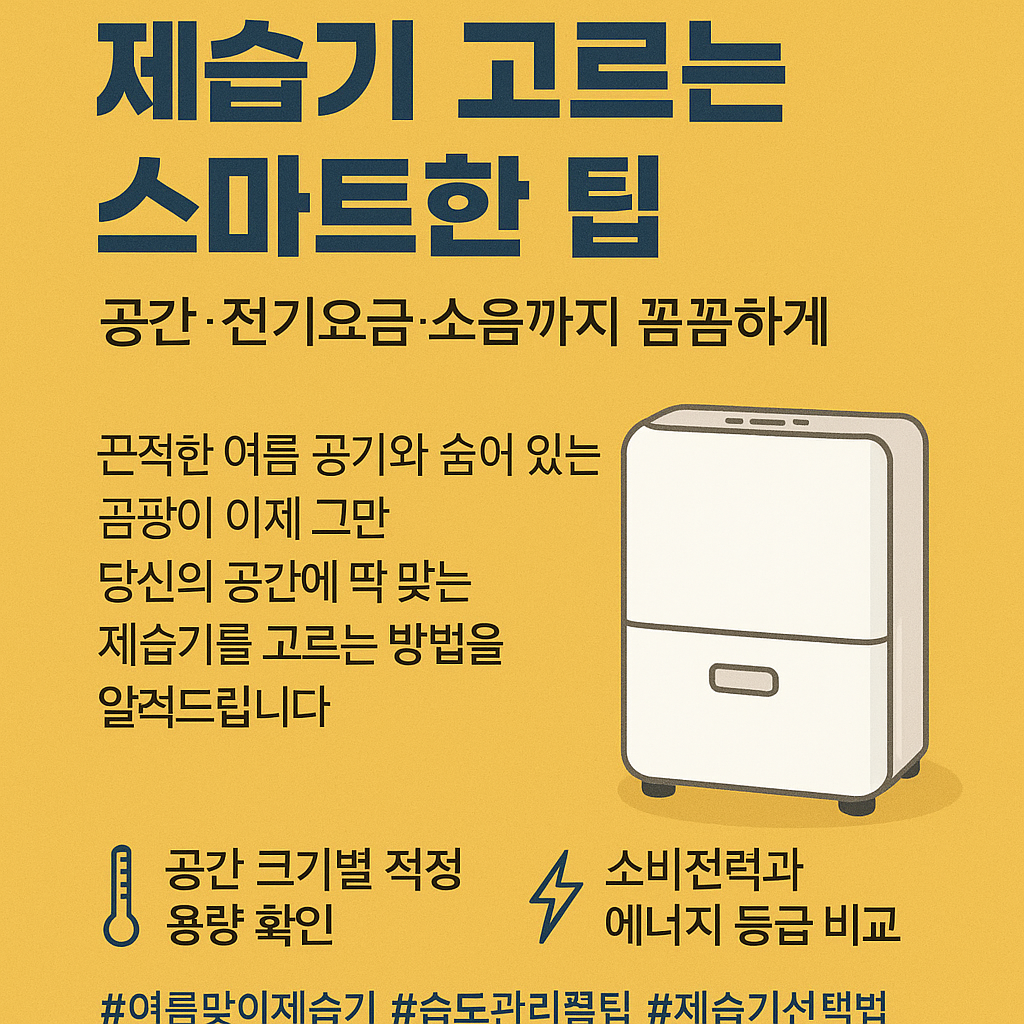 제습기 고르는 스마트한 팁