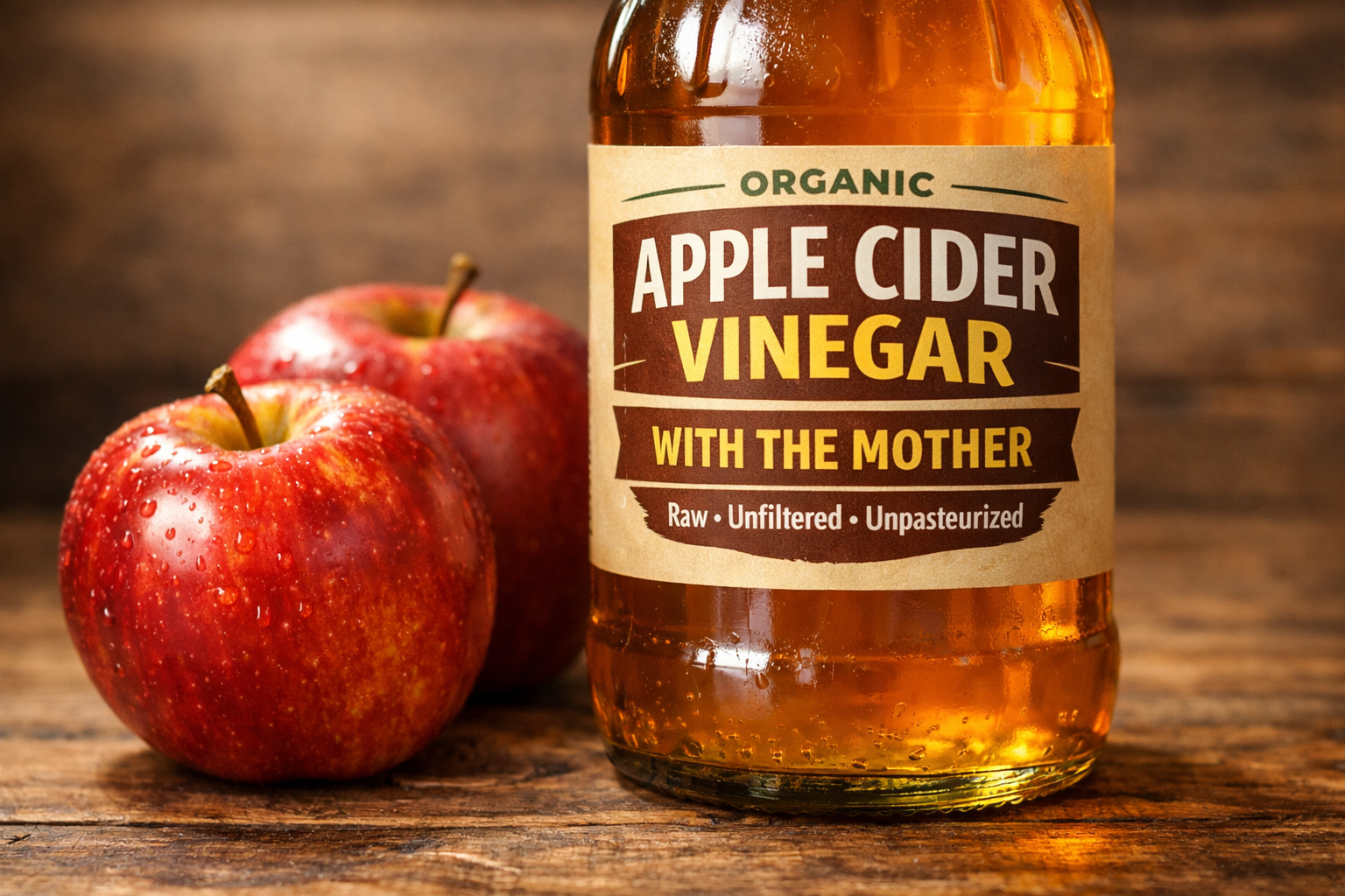 유기농 애사비. 신선한 빨간 사과.