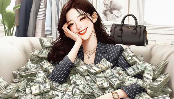 쌓여 있는 돈