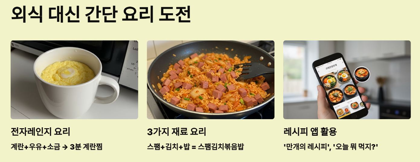 외식 대신 간단 요리 도전하기