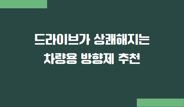 차량용 방향제 추천