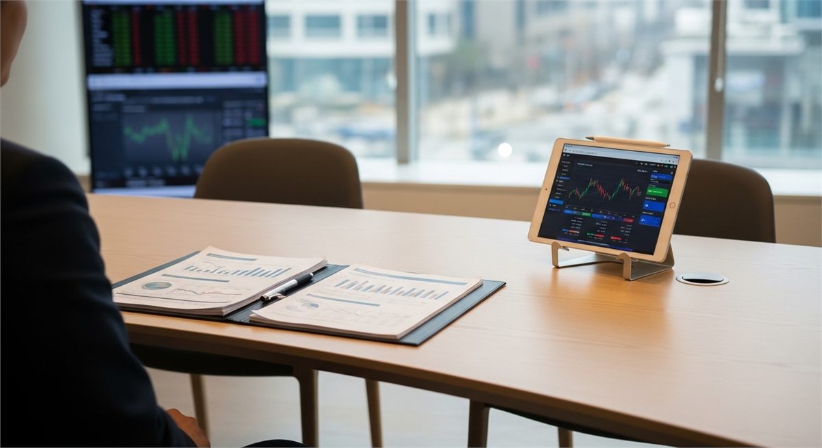 증권사 상담과 계좌 확인을 떠올리게 하는 장면