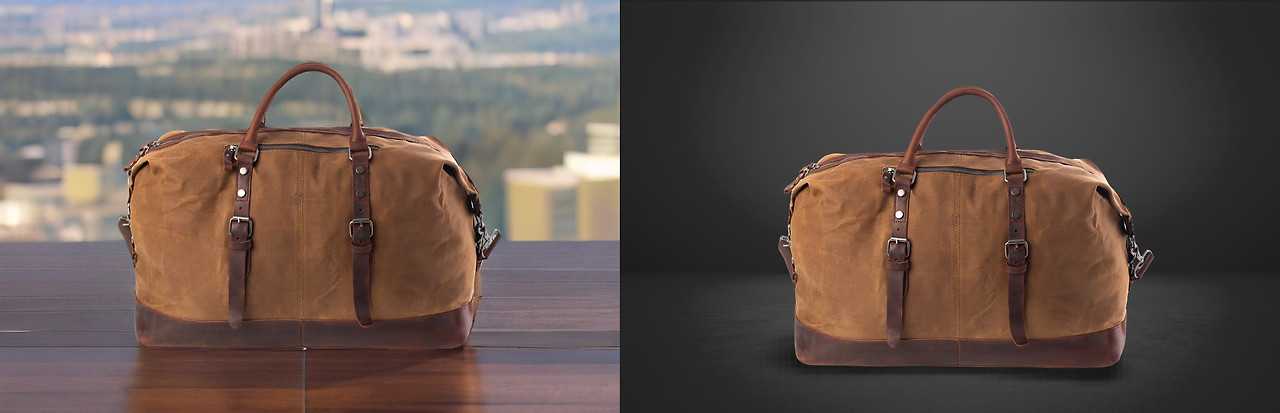 (左)原本写真(右)ドラップアートで生成した商品写真