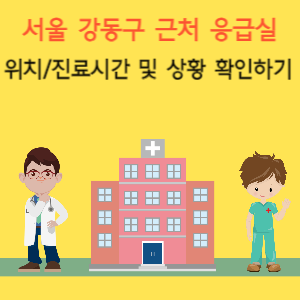 서울 강동구 근처 가까운 응급실 찾기, 진료 시간, 상황 확인 방법