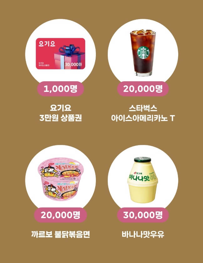 카카오뱅크 럭키드로우 eat템 상품