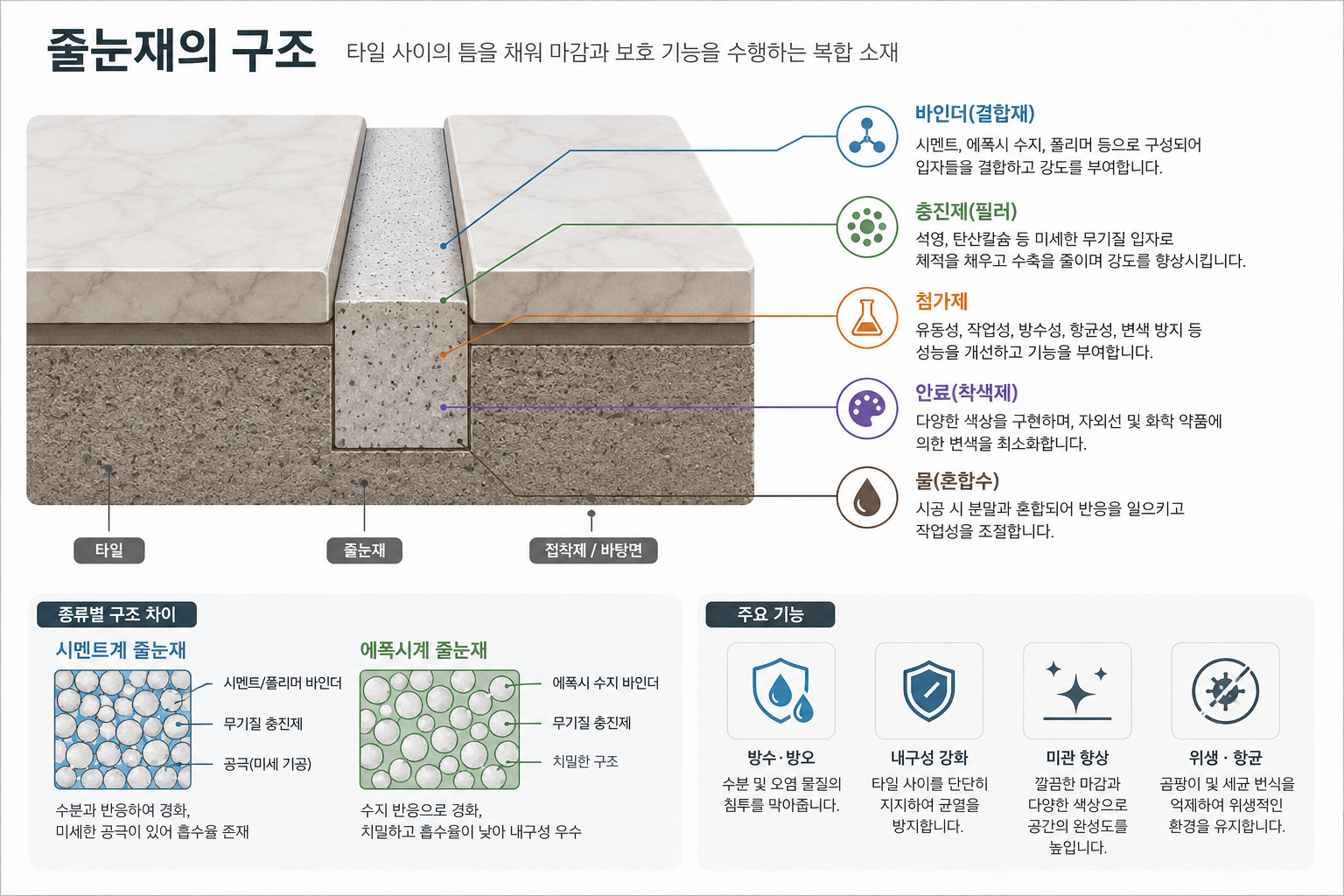 줄눈재의 구조