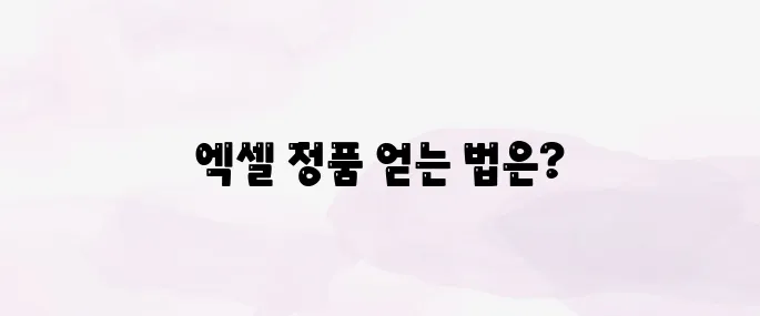엑셀 무료 다운로드 방법 총정리 (2025년 최신 정품 이용법)