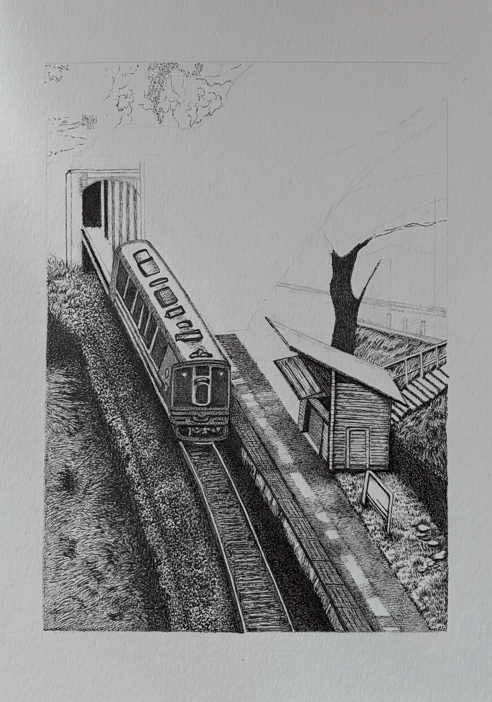 벚꽃 핀 간이역 01