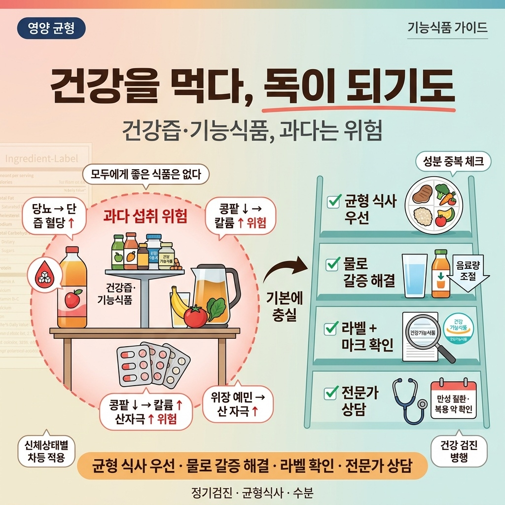 건강 기능식품 과다 섭취, 오히려 건강 해칠 수 있다