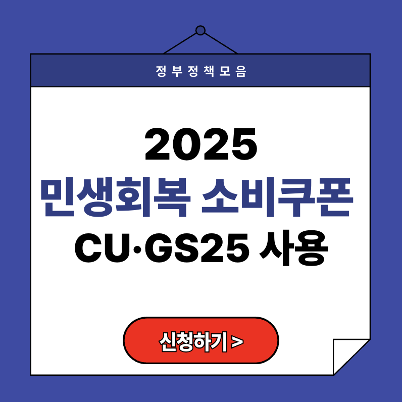 민생회복 쿠폰 CU·GS25 사용 안 되면 55만원 손해? (조건 총정리)