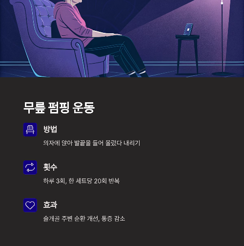 무릎 통증 완화! 관절에 좋은 운동 BEST 5